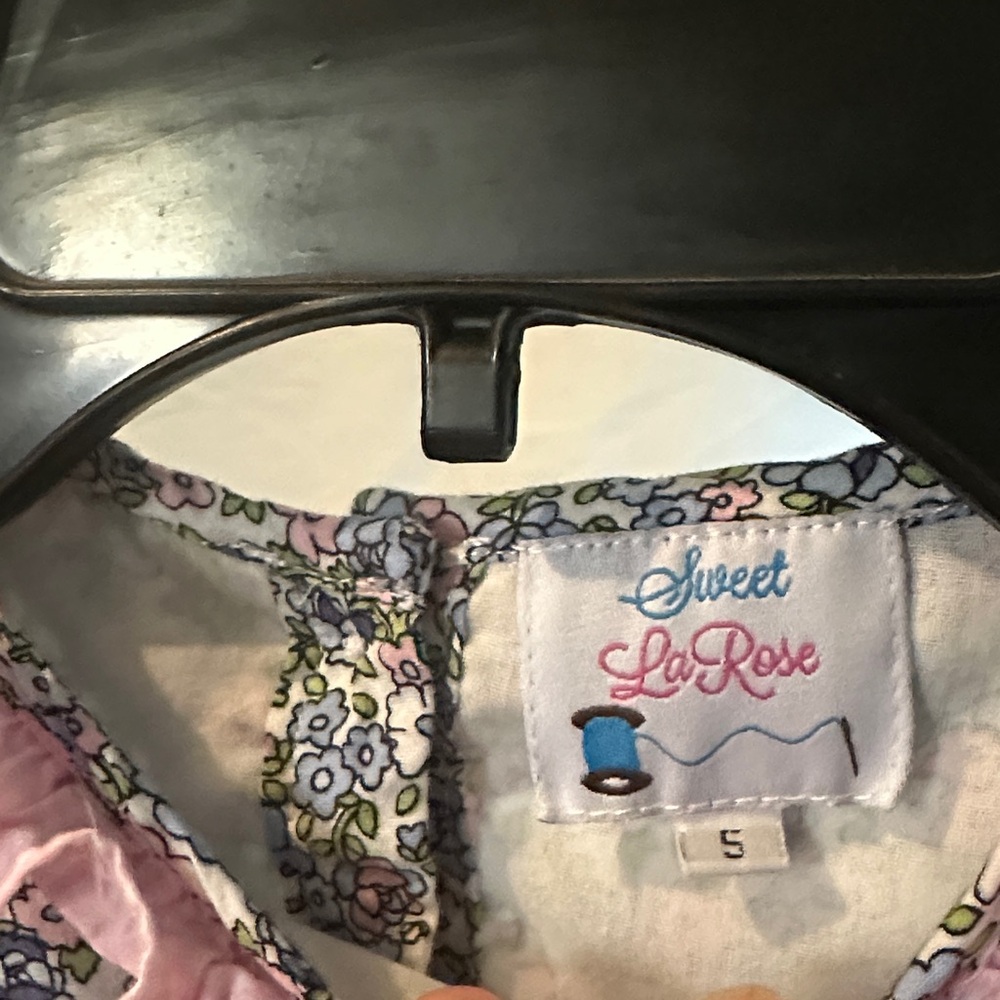 Sweet la Rose size 5 Floral Blue and Pink Kids CHILD OF GOD Dress 0008 - Picture 7 of 7